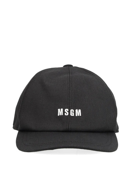  Msgm Logo-embroidered Cap - Black 