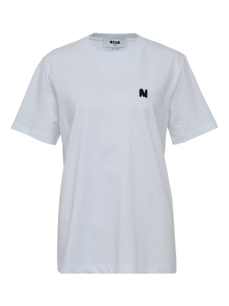  Msgm Logo-embroidered T-shirt - White 