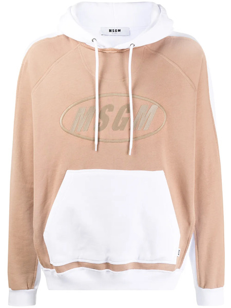  Msgm Logo Hooded Sweatshirt - White 