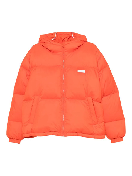 Msgm Logo-plaque Puffer Jacket - Orange 
