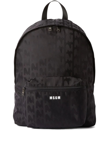  Msgm Logo-print Backpack - Black 