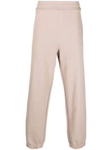  Msgm Logo-print Cotton Track Trousers - Neutrals 