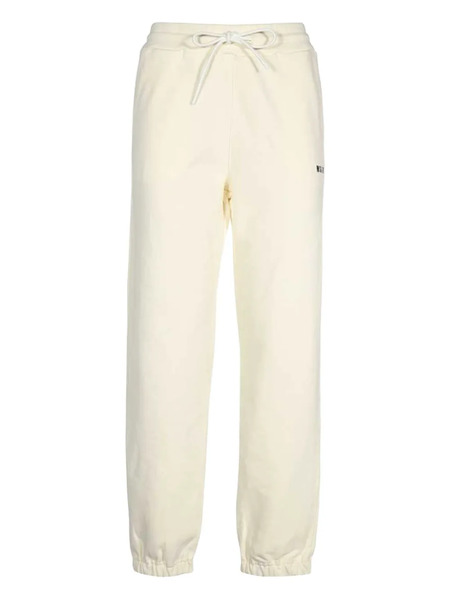  Msgm Logo-print Elasticated-cuff Track Pants - Neutrals 