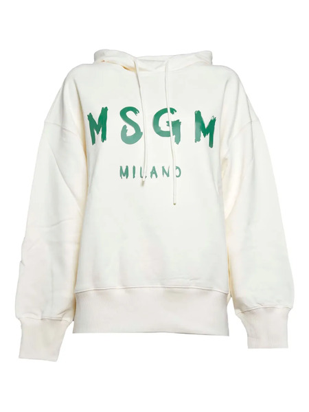  Msgm Logo-print Hoodie - White 