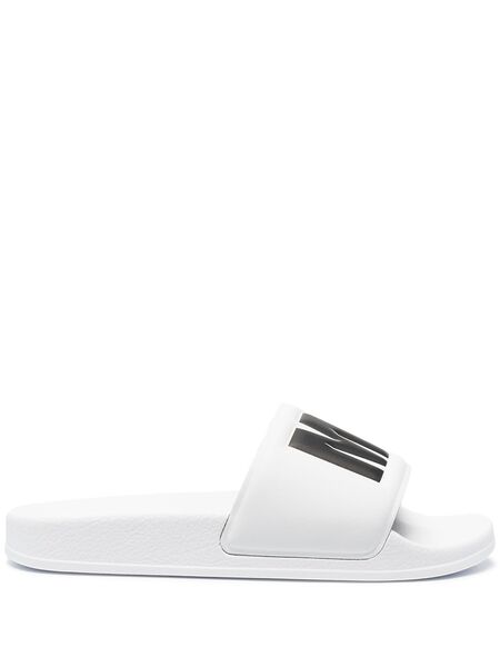  Msgm Logo-print Slides - White 