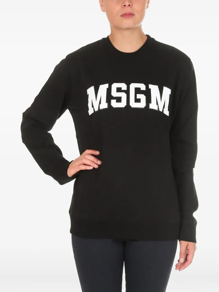  Msgm Logo-print Sweater - Black 