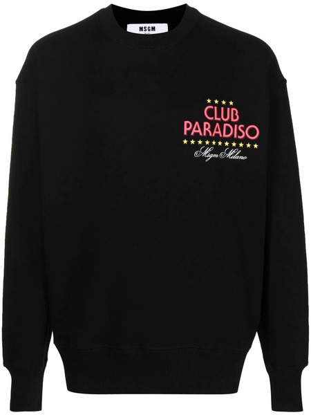  Msgm Logo-print Sweatshirt - Black 