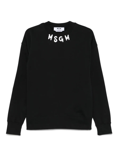  Msgm Logo-print Sweatshirt - Black 
