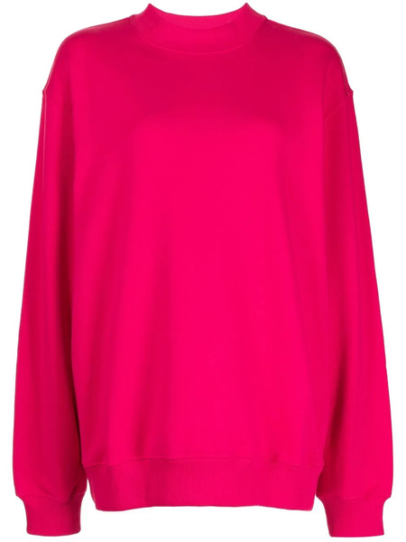  Msgm Logo-print Sweatshirt - Pink 