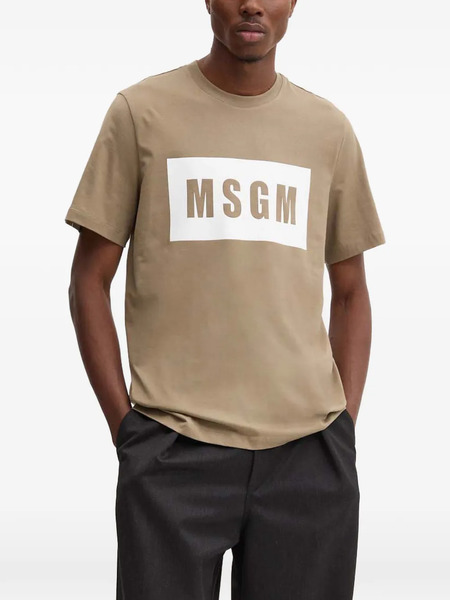  Msgm Logo-print T-shirt - Brown 