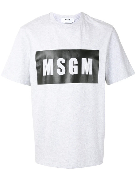  Msgm Logo Print T-shirt - Grey 