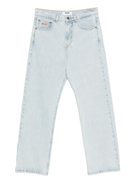  Msgm Logo Trousers - Blue 