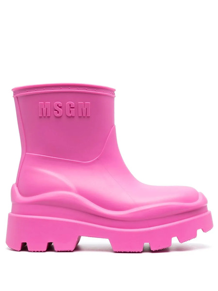  Msgm Lug-sole Rain Boots - Pink 
