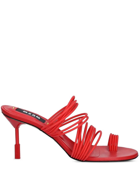  Msgm Multiple-strap Heeled Sandals - Red 