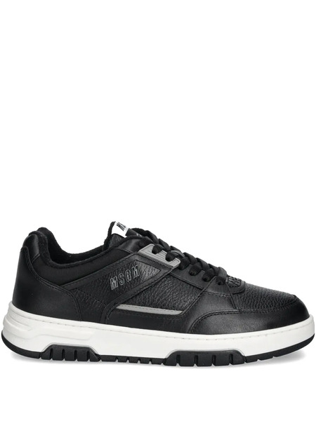  Msgm Panelled Leather Sneakers - Black 