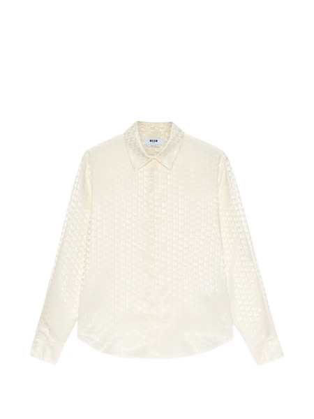 Msgm Patterned Shirt - Neutrals 