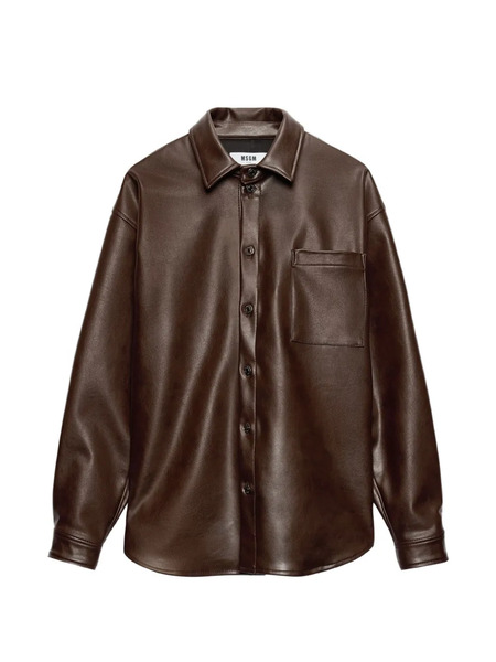  Msgm Pocket Shirt - Brown 