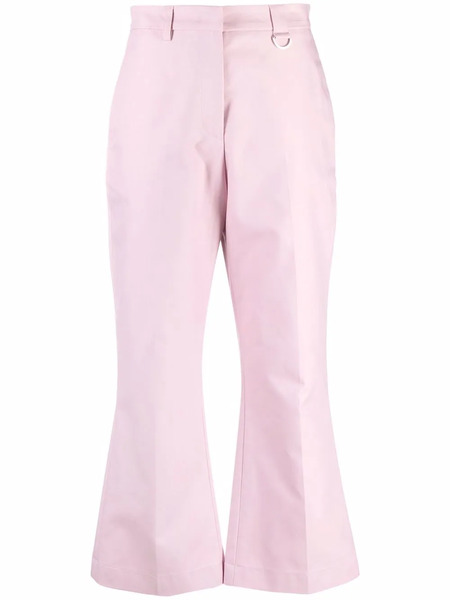  Msgm Pressed-crease Cotton Tailored Trousers - Pink 