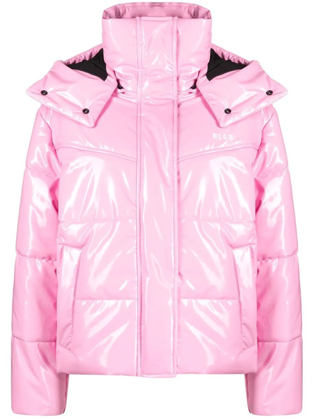  Msgm Quilted Puffer Jacket - Pink 