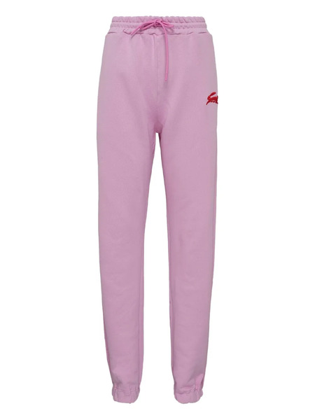  Msgm Rabbit-embroidered Track Pants - Pink 