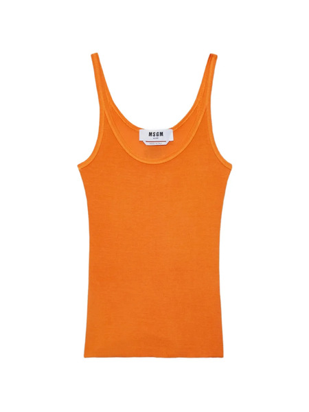  Msgm Ribbed Tank Top - Orange 