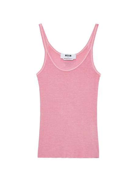 Msgm Scoop-neck Tank Top - Pink 