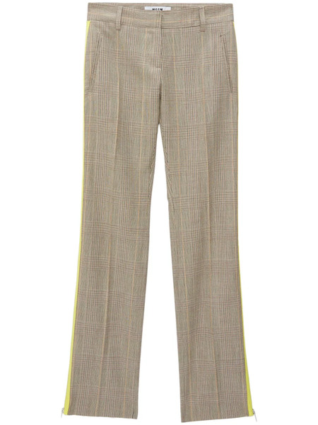  Msgm Side-zip Straight Trousers - Neutrals 