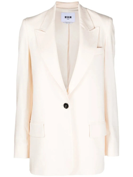  Msgm Single-breasted Blazer - Neutrals 