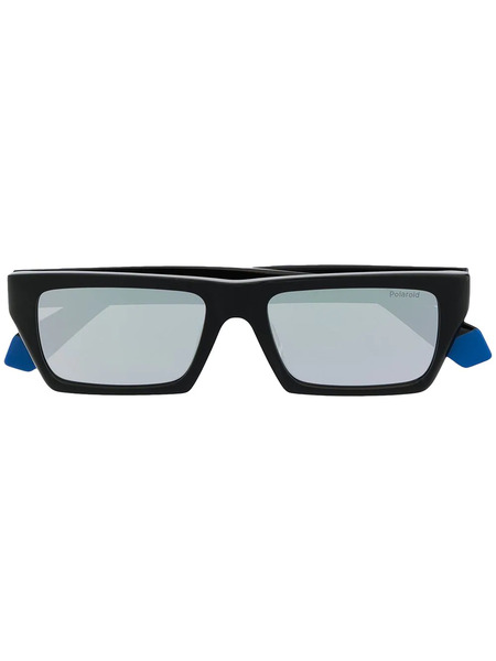  Msgm Square-frame Logo-print Sunglasses - Black 