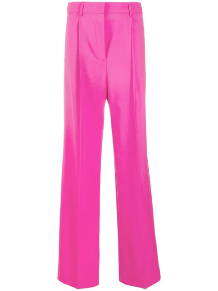  Msgm Straight-leg Wool Trousers - Pink 