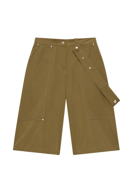  Msgm Strap Detail Shorts - Green 