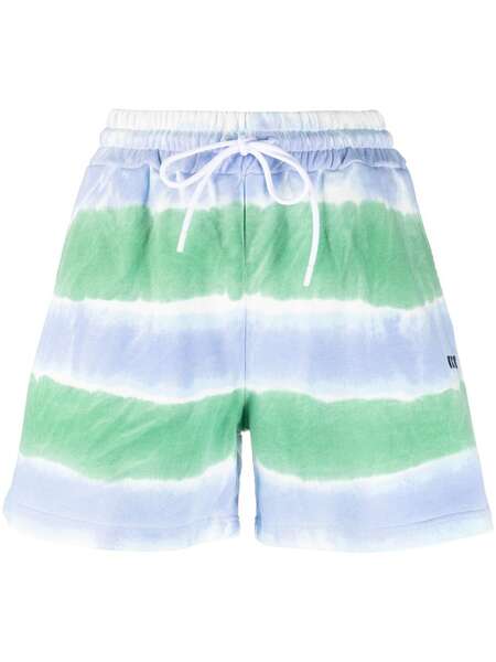  Msgm Stripe-pattern Drawstring Shorts - Blue 