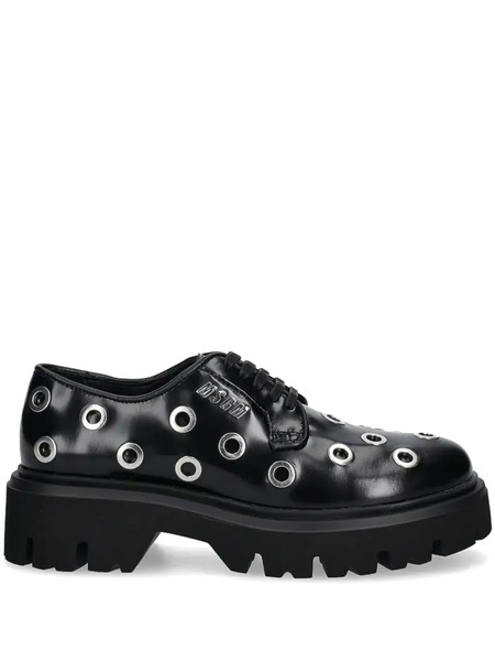  Msgm Stud-embellished Oxford Shoes - Black 