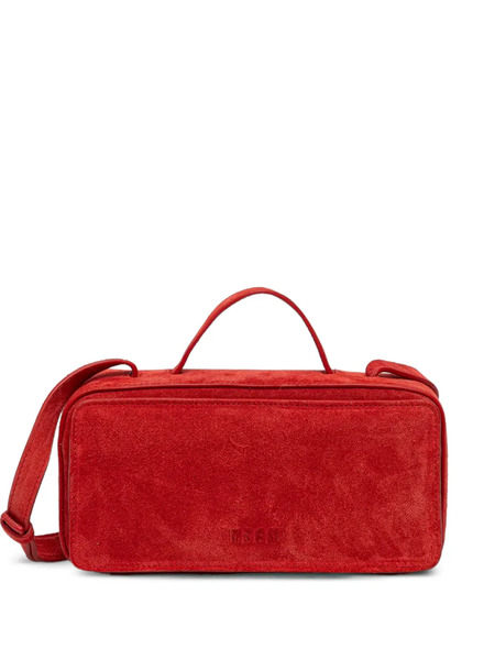  Msgm Suede Satchel - Red 