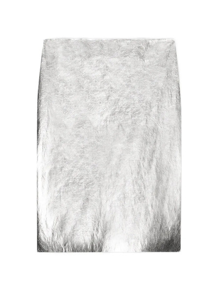  Msgm Textured Skirt - Silver 