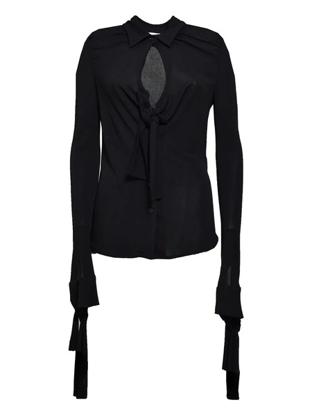  Msgm Tied Shirt - Black 