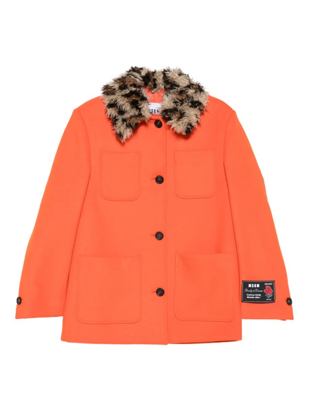  Msgm Wool-blend Jacket - Orange 