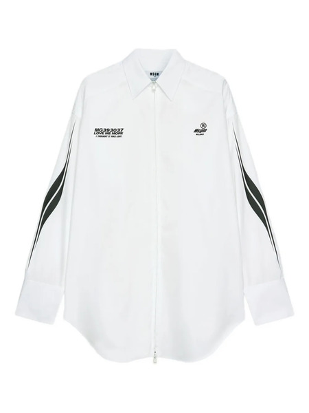  Msgm Zip-fastening Shirt - White 