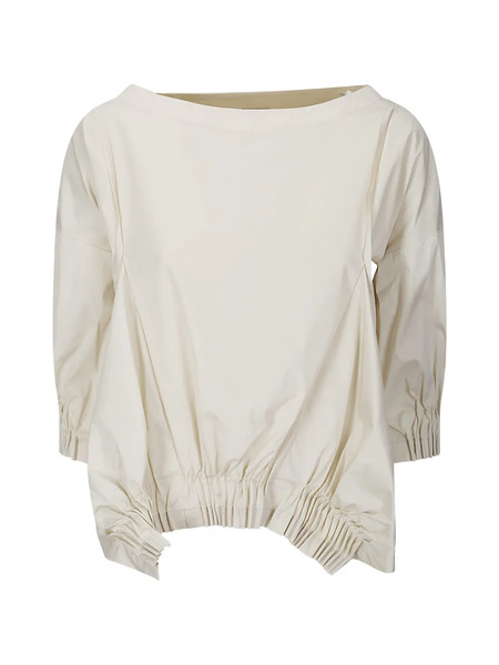  M.s.m. Asymmetric Pleated Blouse - Neutrals 