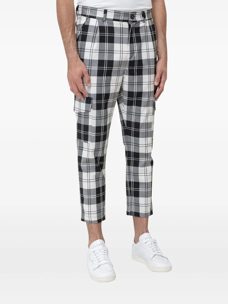  Mtl Studio Checked Trousers - Black 