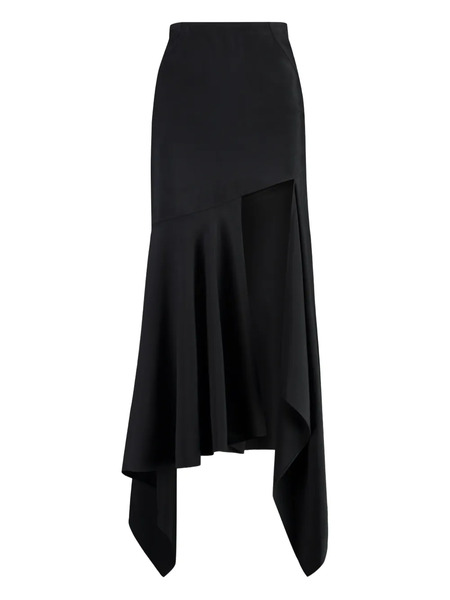  Mugler Asymmetric-hem Crepe Skirt - Black 