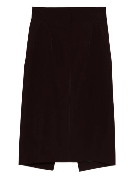  Mugler Buckle-detailed Pencil Skirt - Red 