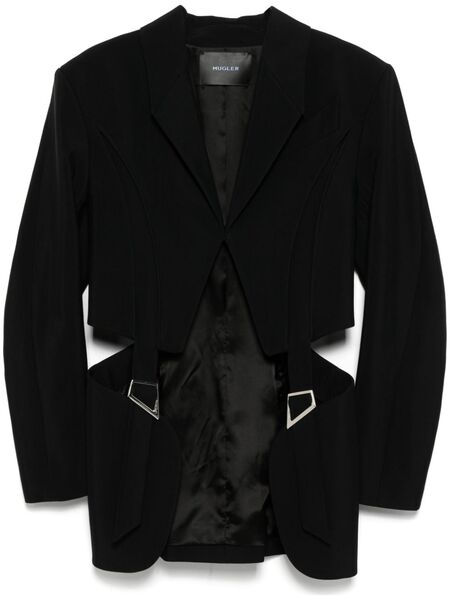  Mugler Buckled Tailored Blazer - Black 