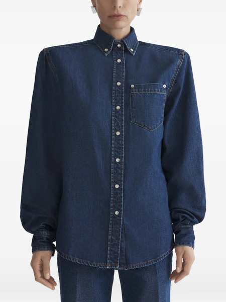  Mugler Buttoned Pocket Shirt - Blue 