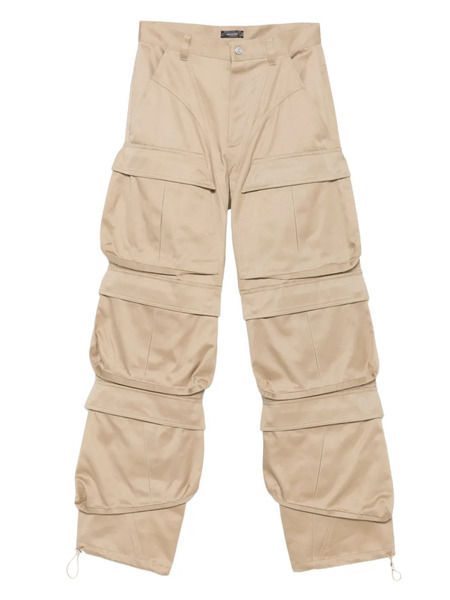  Mugler Cotton Cargo Trousers - Neutrals 