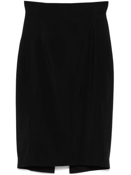  Mugler Cut-out Midi Skirt - Black 