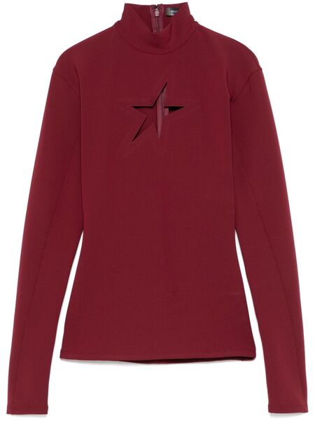  Mugler Cut-out Star Top - Red 