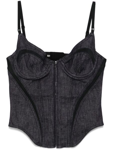  Mugler Denim Corset - Black 