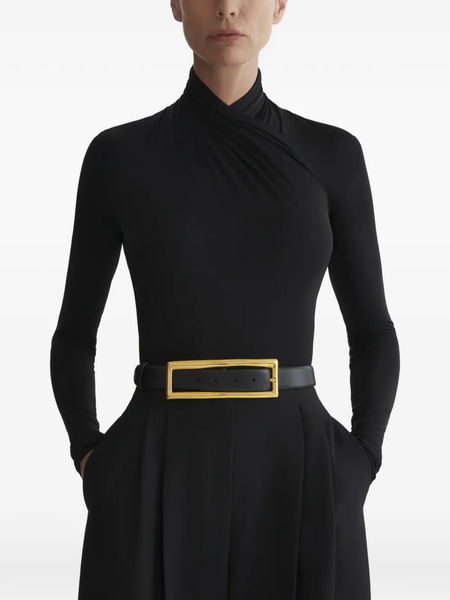  Mugler Draped Top - Black 