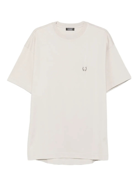  Mugler Embroidered Cotton T-shirt - Neutrals 
